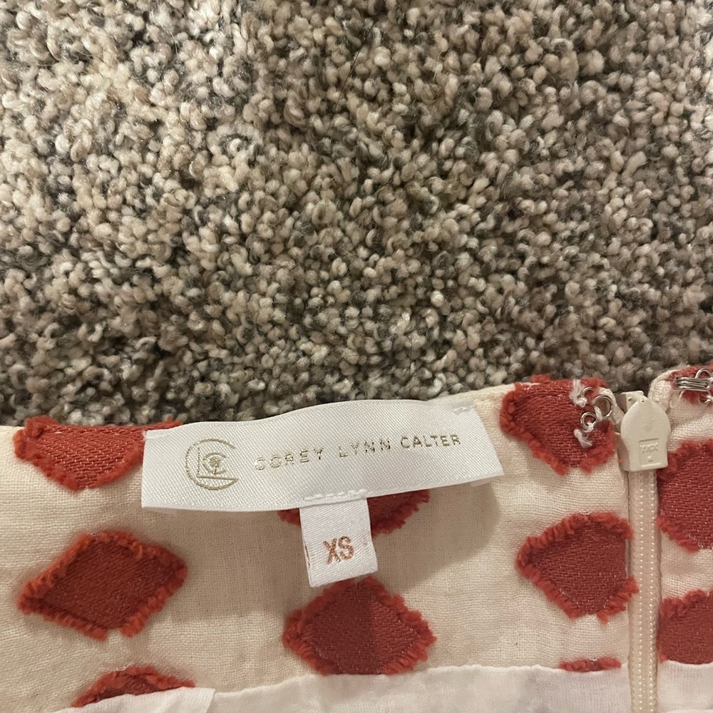 Corey Lynn Calter Burnt orange and white skirt